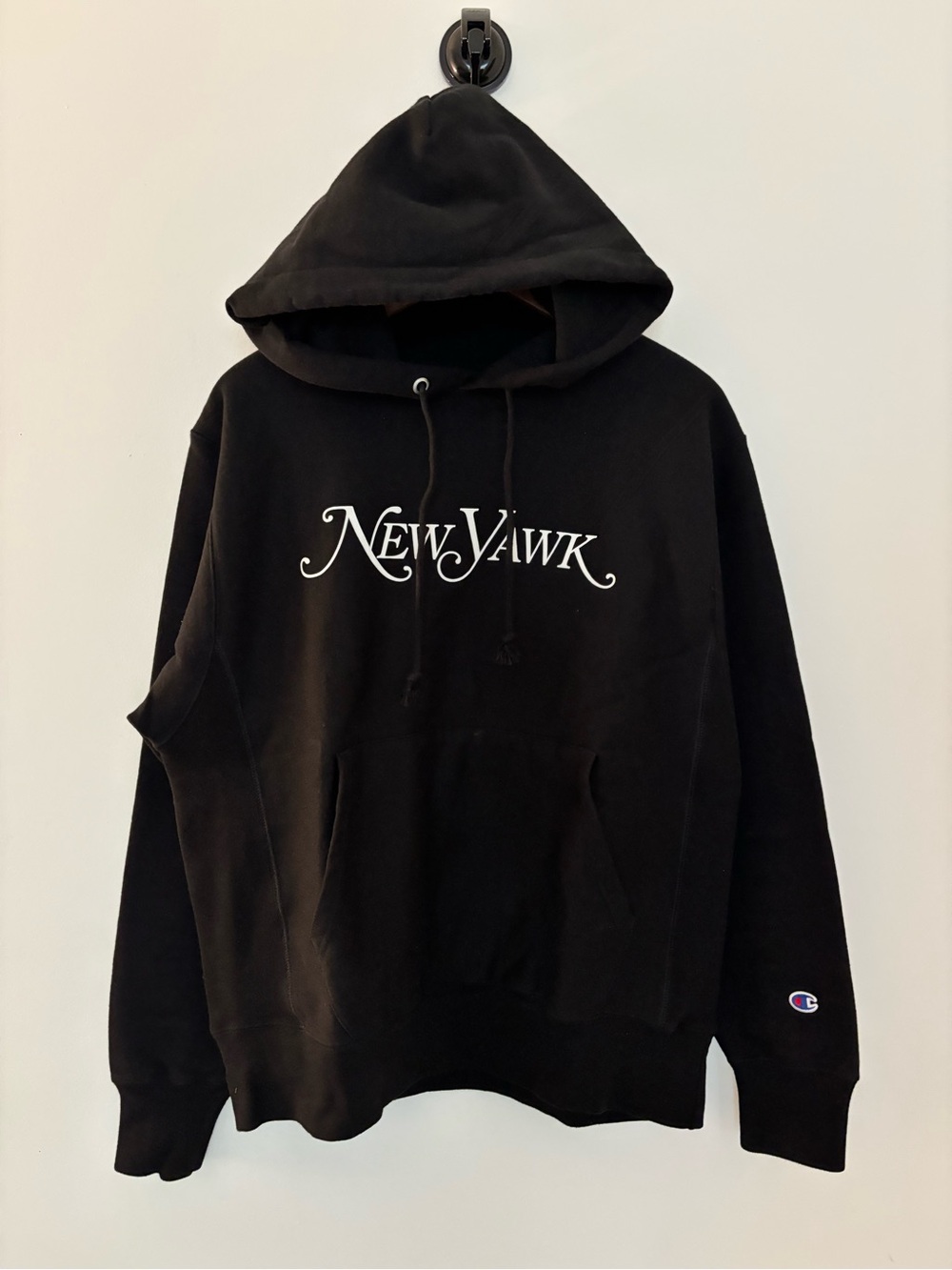 Only Black 'New Yawk' Hooded Sweatshirt